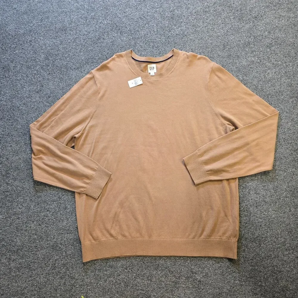 Gap Sweater Mens Size XL Brown Cotton Knit Long Sleeve Crew Neck Classic Casual